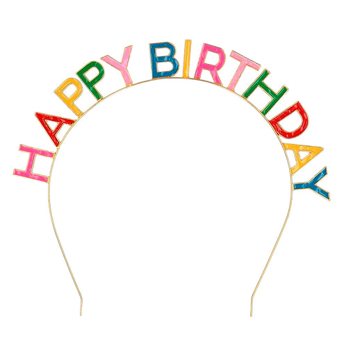 Boland Metalen diadeem 'Happy Birthday' haarband