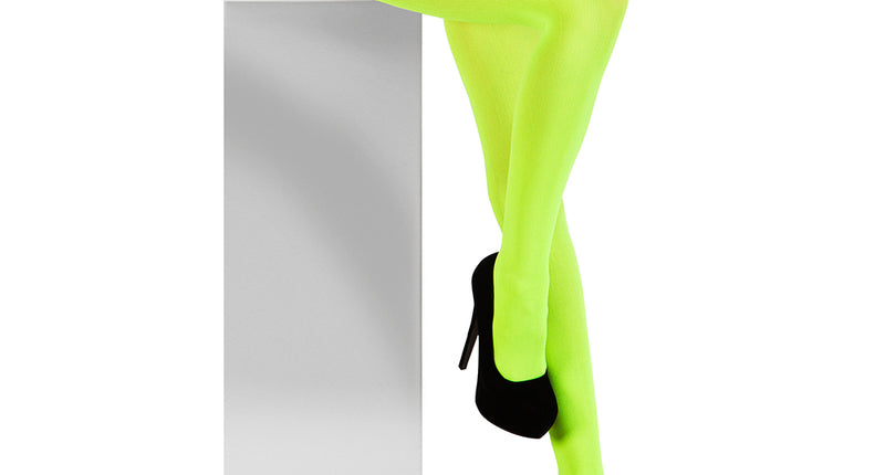 Boland Neon groene panty niet doorschijnend