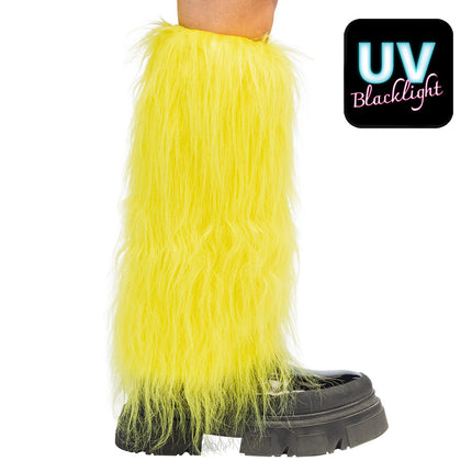 Boland Neongele beenwarmers Rave dames (UV, eenheidsmaat)