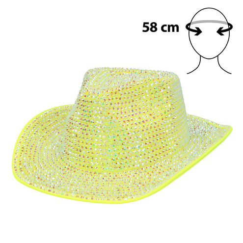 Boland Neongele cowboyhoed Aurora (UV western hoed)
