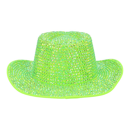 Boland Neongroene cowboyhoed Aurora (UV western hoed)