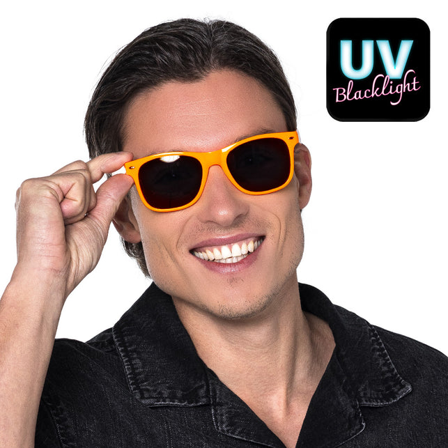 Boland Neonoranje partybril Pop (UV festival bril)