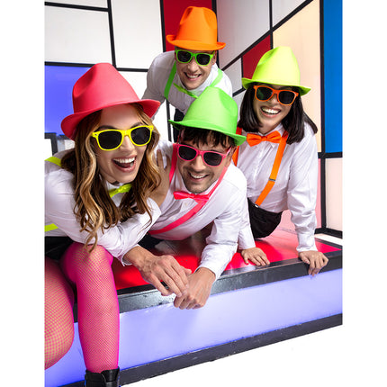 Boland Neonoranje partybril Pop (UV festival bril)