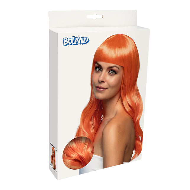 Boland Oranje pruik lang golvend haar Chique