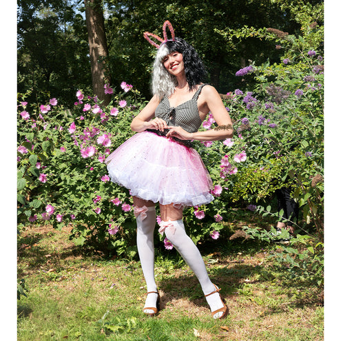 Boland Paar kousen Bow wit/roze