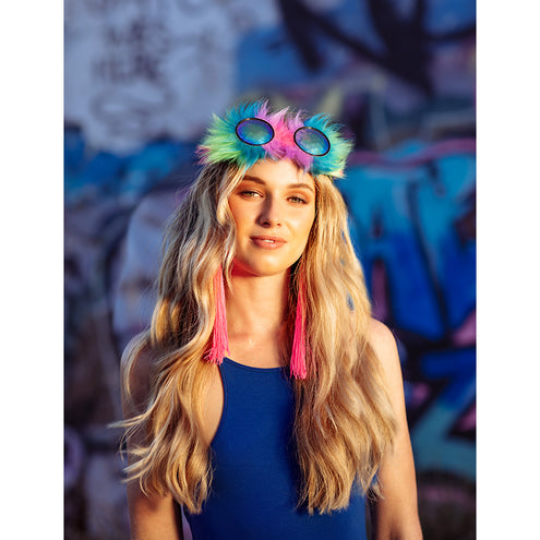 Boland Paar oorbellen Festival neonroze