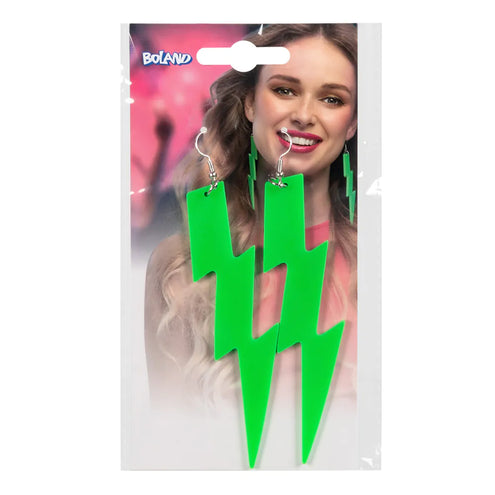 Boland Paar oorbellen Flash neon groen