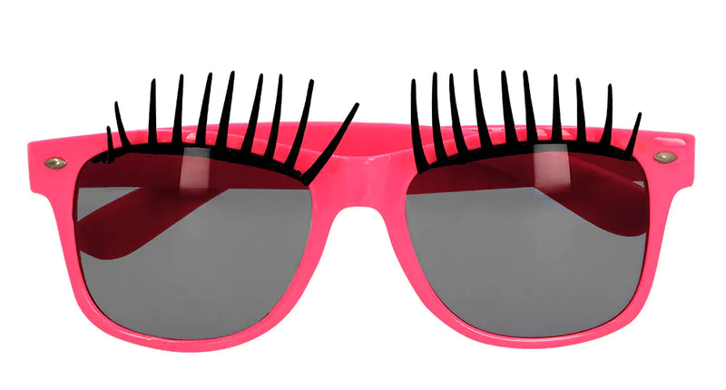 Boland Partybril Bliss roze met wimpers