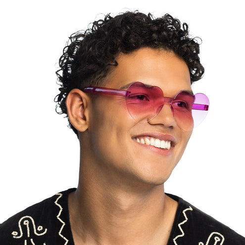 Boland Partybril Festival hartjes roze