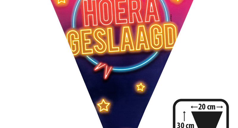 Boland PE vlaggenlijn 'Hoera geslaagd'