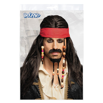 Boland Piraten pruik Pirates of the Carib Jack Sparr