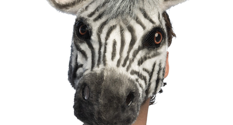 Boland Pluchen masker Zebra