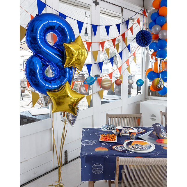 Boland Polyester banner Space 'Happy birthday'