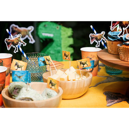 Boland Polyester banner T-rex 'Happy birthday'