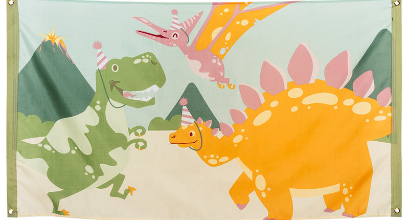 Boland Polyester vlag Dino party