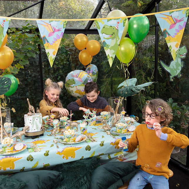 Boland Polyester vlag Dino party