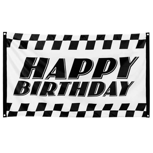 Boland Polyester vlag Racing 'Happy birthday'