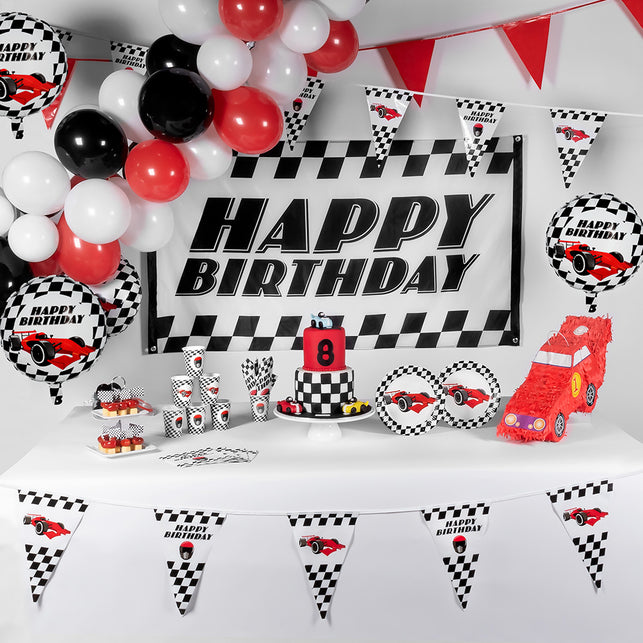Boland Polyester vlag Racing 'Happy birthday'