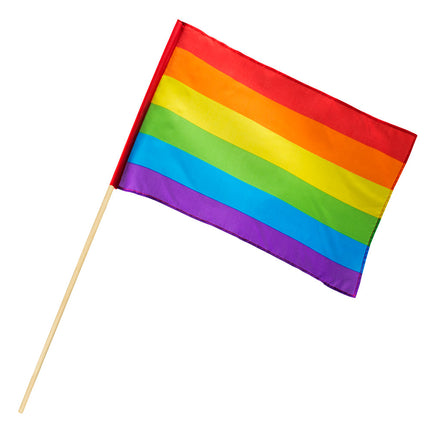 Boland Polyester zwaaivlag Regenboog