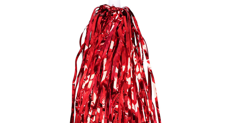 Boland Pompoms Metallic rood
