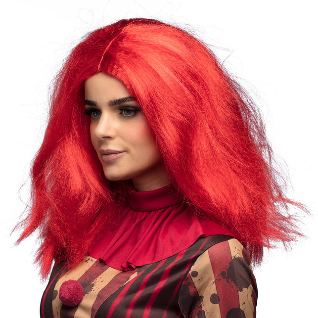 Boland Pruik Clownette rood