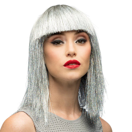 Boland Pruik Crazy zilver