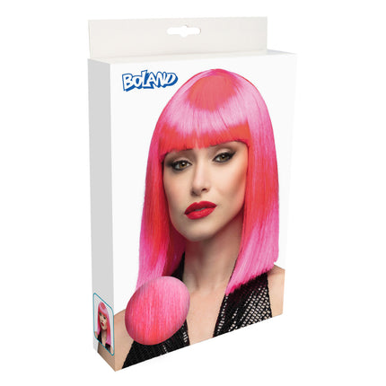 Boland Pruik Dance neon roze