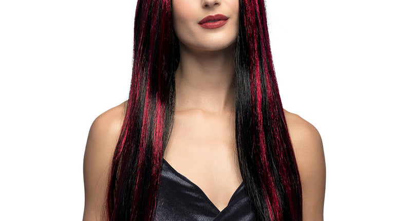 Boland Pruik Heks Iona zwart rood