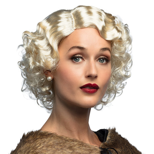 Boland Pruik Helen blonde krullen