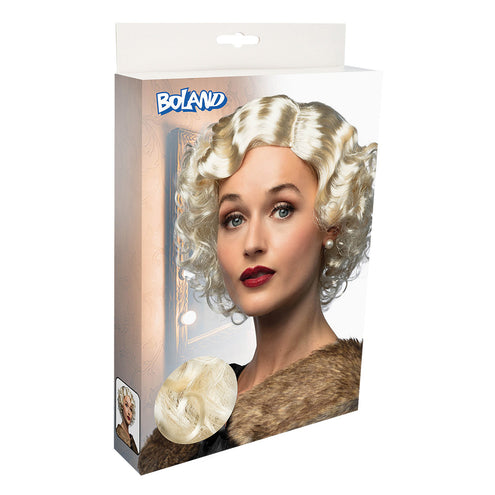 Boland Pruik Helen blonde krullen