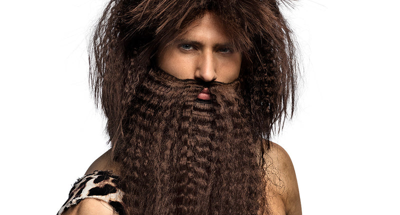 Boland Pruik Holbewoner bruin met baard