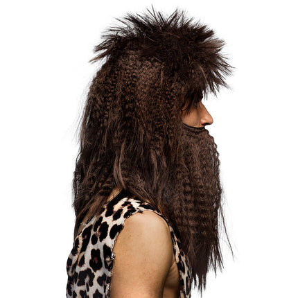 Boland Pruik Holbewoner bruin met baard