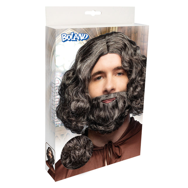 Boland Pruik Joseph grijs met baard