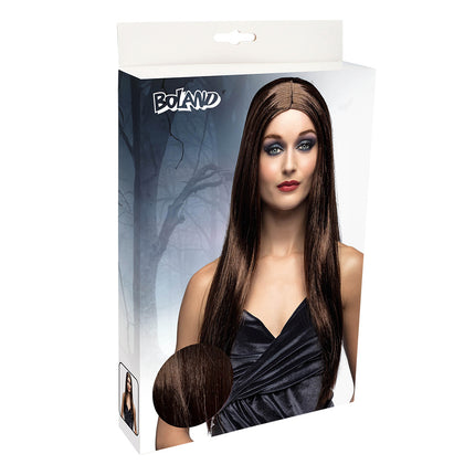 Boland Pruik lang haar bruin stijl