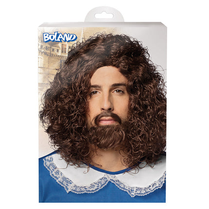 Boland Pruik Musketier bruin  D'artagnan