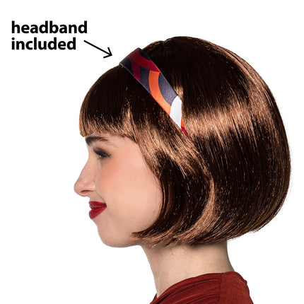 Pin-up kapsel bruin met haarband