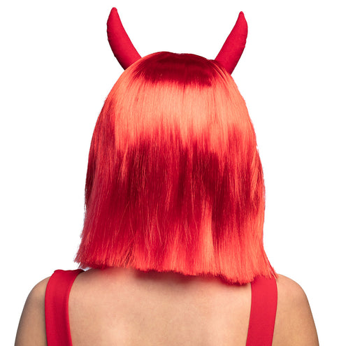 Boland Pruik Spicy duivelin rood met hoorns