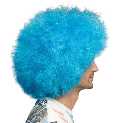 Boland Pruik Sugar afro neon blauw