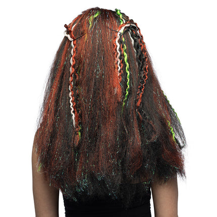 Bruine dreadlocks pruik voor halloween