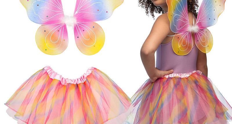 Boland Regenboog fee verkleed set kind