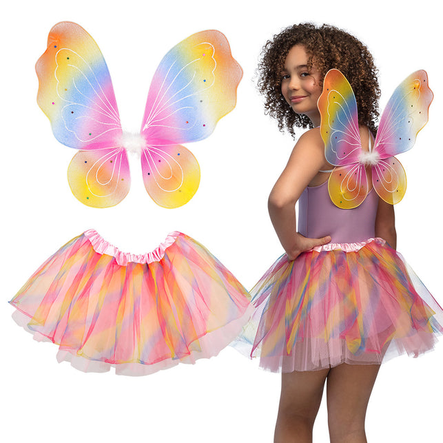 Boland Regenboog fee verkleed set kind
