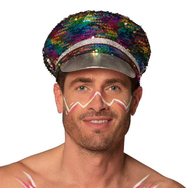 Boland Regenboog pet met glitters