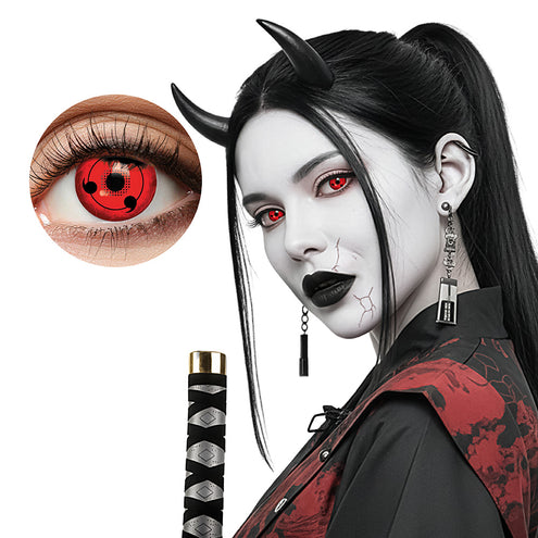 Boland Rode Halloween contactlenzen Cursed demon (3 maanden)