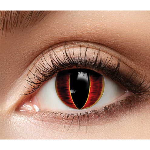 Boland Rode Halloween contactlenzen Dragonfire (3 maanden)
