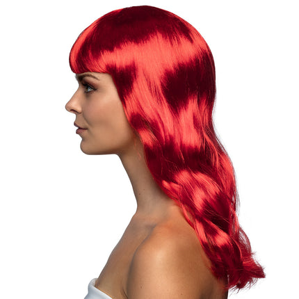 Boland Rode pruik lang golvend haar Chique