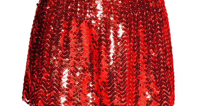 Boland Rood pailletten minirokje Sequins dames (M/L)
