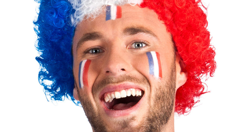 Boland Rood wit blauw pruik Nederland