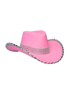 Boland Roze cowboyhoed met glitters