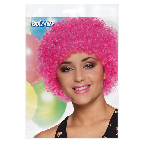 Boland Roze krul pruik Pop