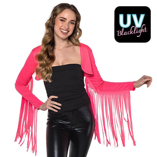 Boland Roze rave bolero neon dames (M/L)